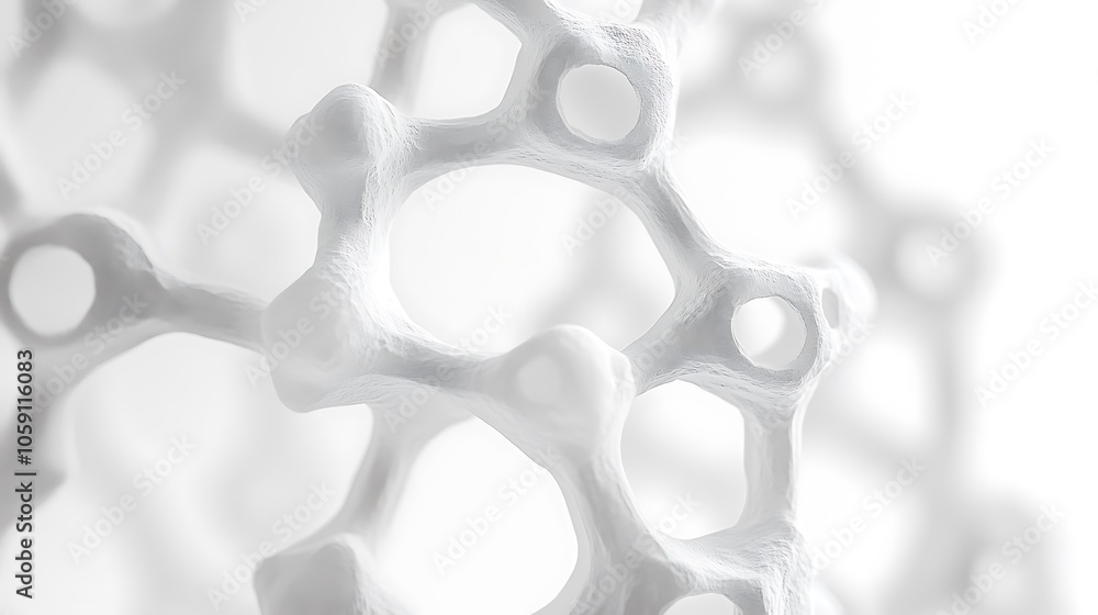 Poster abstract white 3d structure smooth blue background with copy space for advertisements