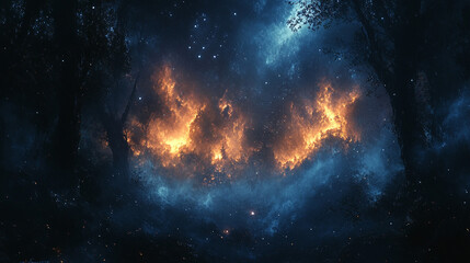 mystical background setting