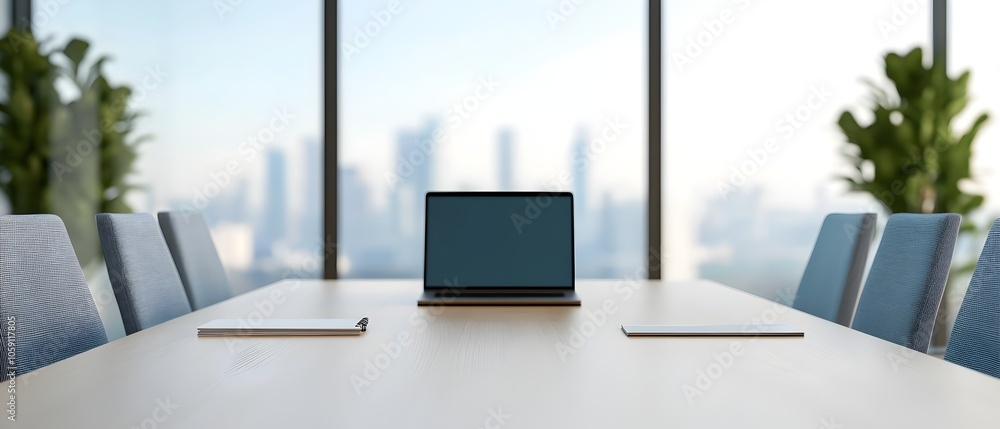 Poster business executives participating in a collaborative conference in a modern boardroom setting with a