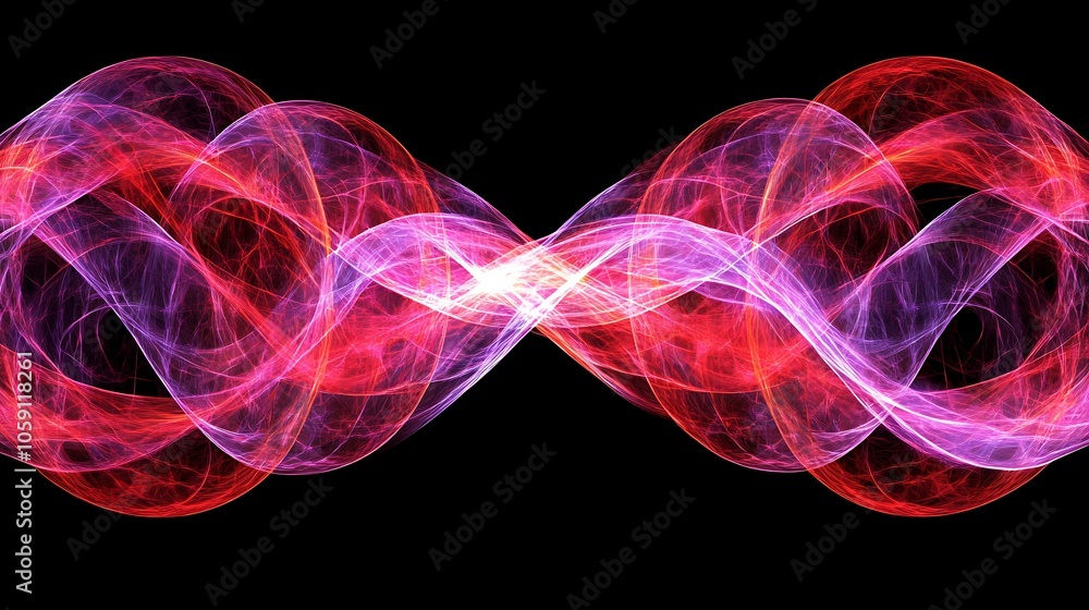 Aufkleber abstract red and purple energy flow abstract gradient background with copy space