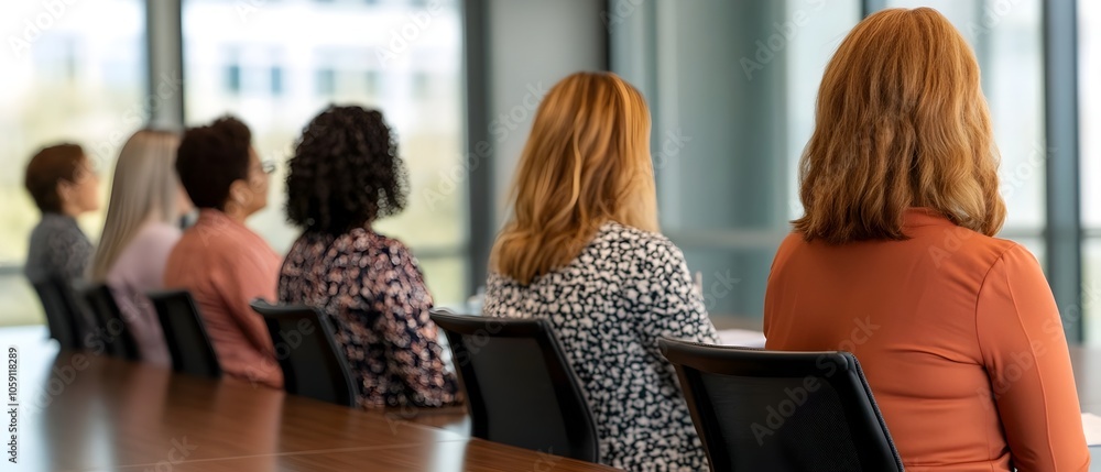 Poster diverse group of entrepreneurs seated around a large table in a high tech conference room collaborat