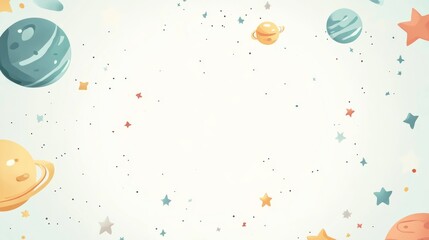 Light and Airy Cartoon Space Template Design