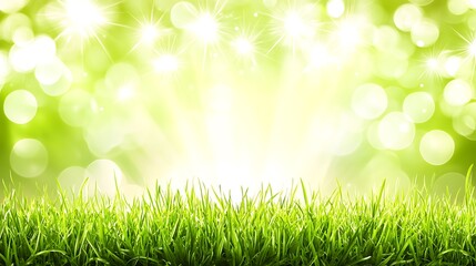 Obraz premium Green Grass with Abstract Background Plain Textured Background for Web Design and Copy