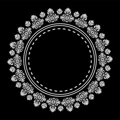 black and white frame.