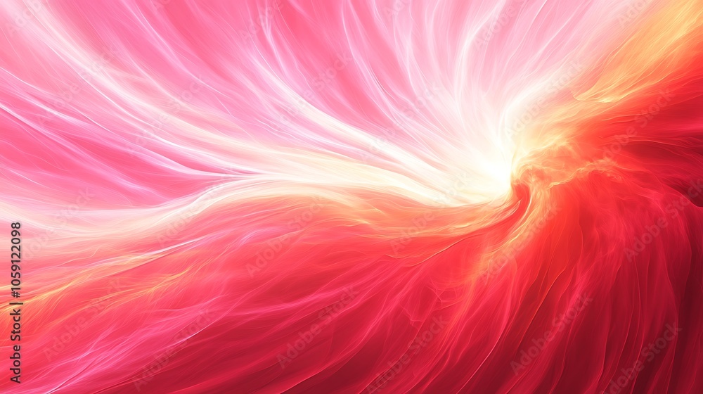 Poster abstract red and yellow swirls background smooth blue background with copy space for advertisements