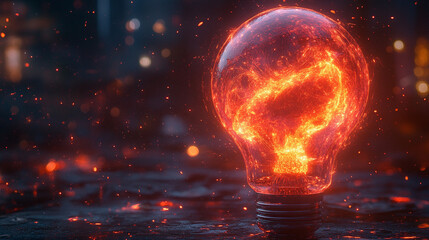 glowing lightbulb against a clean backdrop, symbolizing new ideas and innovation. The bright light signifies creativity and inspiration in the business world