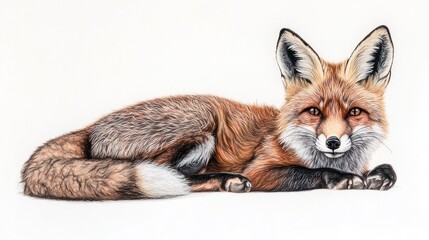 Obraz premium Red Fox Illustration