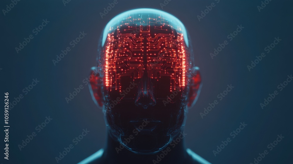 Poster neural network head with transparent illumination