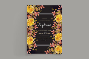 BRIDAL SHOWER FLORAL INVITATION TEMPLATE 