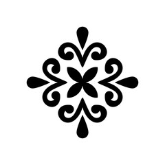Decorative Art Mandala with Floral Motif