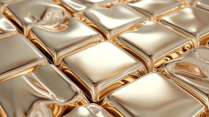 Closeup of polished gold bar edges, reflections creating abstract shapes, highvalue concept