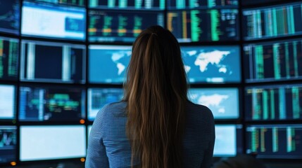 Woman Managing Air Traffic from Control Tower