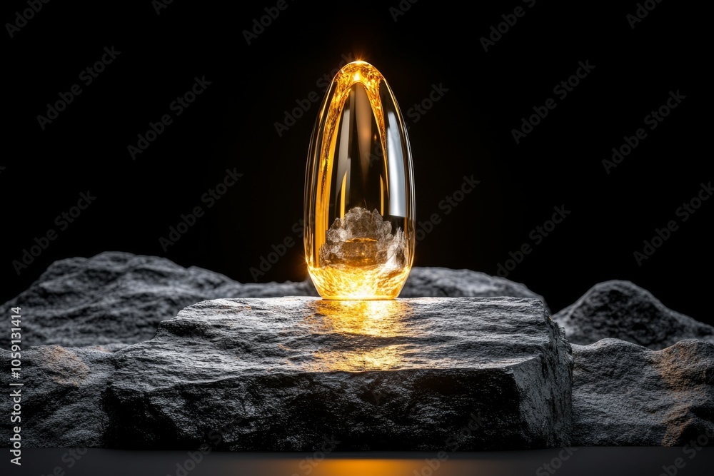 Aufkleber Bullet with reflective lighting showing small, intricate scratches from use, set against a soft background capturing its rugged history, symbolizing resilience and craftsmanship