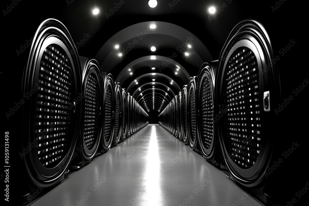 Poster Clean design of layered bars and data nodes, symbolizing the organized and systematic nature of data mining in a minimalist form, symbolizing order and precision