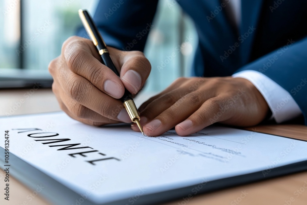 Poster corporate bond certificate with formal text and a clear interest rate, capturing the security and st