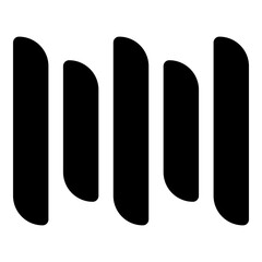 Soundwave icon for audio and frequencies