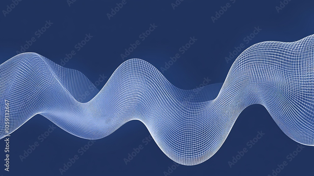 Poster abstract digital wave background minimalist white background with space for text