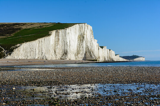Panorama sulle scogliere di gesso, seven Sister (Seaford, Inghilterra)