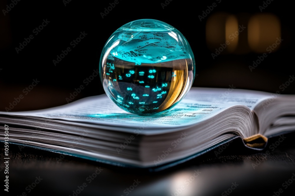 Poster enchanted bond document with floating, glowing interest rates and maturity date, symbolizing the alm