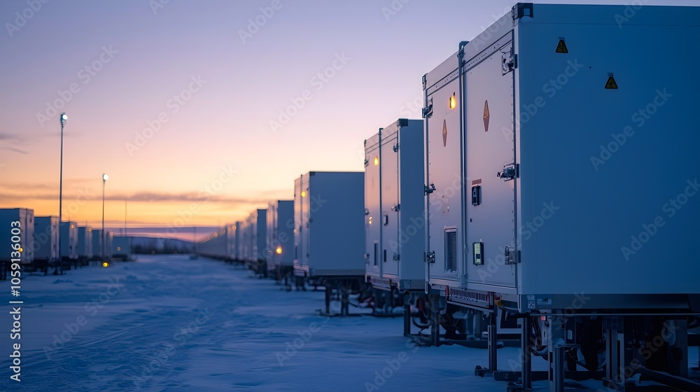Aufkleber efficient multi-modal shipping of frozen foods - advanced automated cold storage towers enhancing he