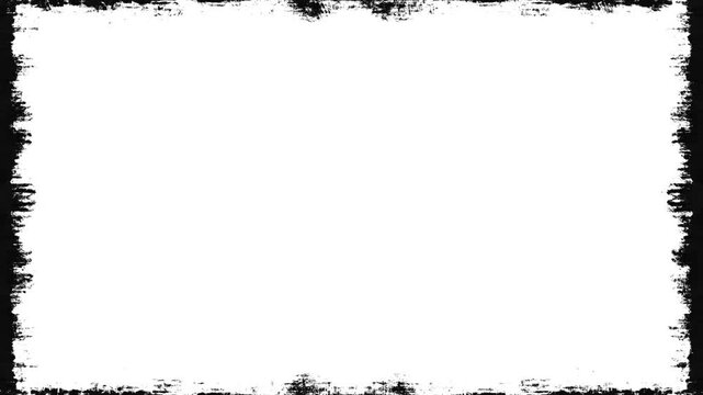 grunge border on white background video