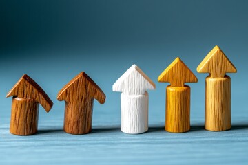 Line art of financial loss arrows in a downward direction, capturing the simplicity of business failure and lessons learned, symbolizing simplicity and growth