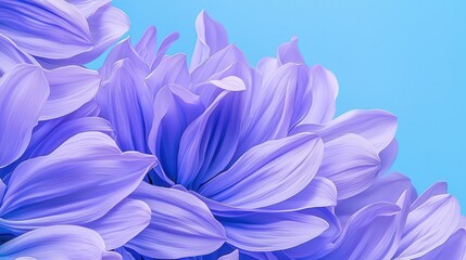 Obraz premium Close-up of delicate lavender petals against a soft blue background, creating a calming and tranquil atmosphere.