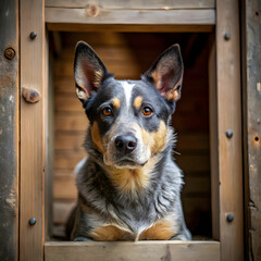 Australian cattle dog isolated in white background, ai generative
