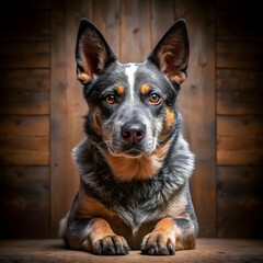 Australian cattle dog isolated in white background, ai generative