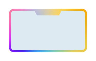 Futuristic element vector illustration. Colorful lower third video overlay.