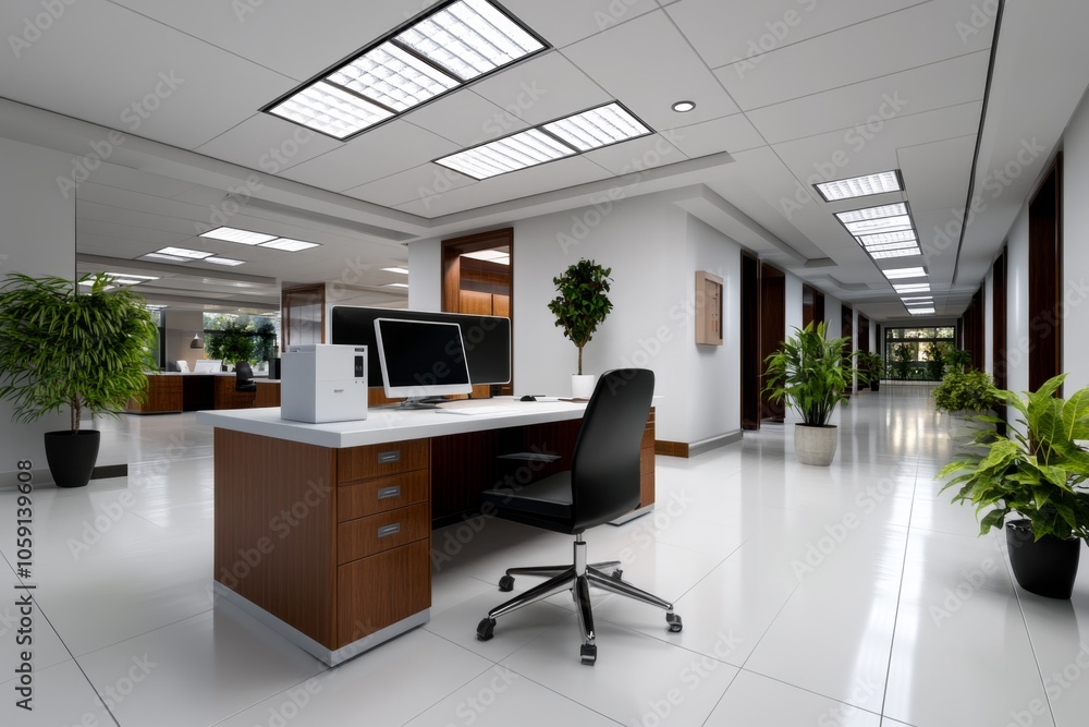 Poster simple 2d drawing of an empty office with packed boxes, symbolizing the quiet end of business operat