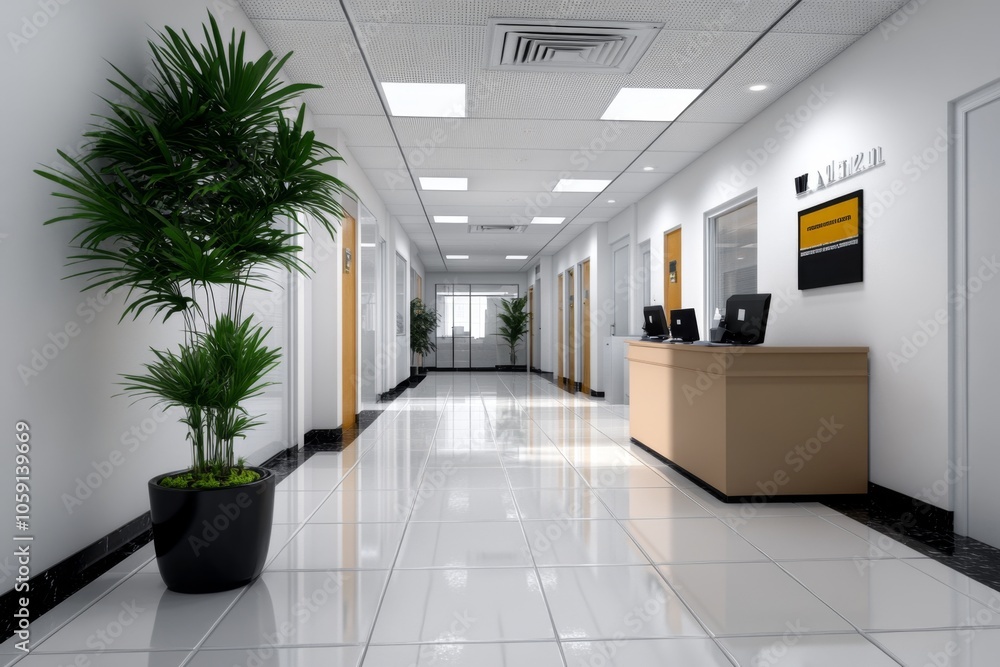 Poster simple 2d drawing of an empty office with packed boxes, symbolizing the quiet end of business operat
