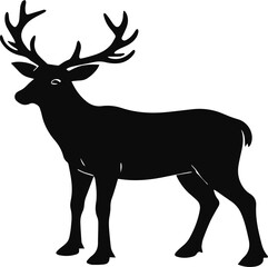 reindeer silhouette vector illustration