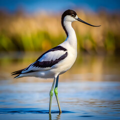 An Avocet silhouette vector style isolated