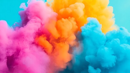 Fototapeta premium Abstract Colorful Smoke Background Light Gradient Background with Room for Typography