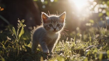 Obraz premium Kitten in Grass.