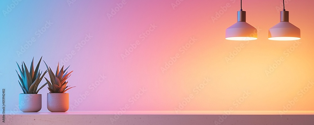 Poster modern ceiling edge led lights - transform your space with ambient glow and color-changing effects f