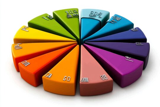 a 2D cartoon illustration of a color wheel chart with vibrant sections educational and fun white background