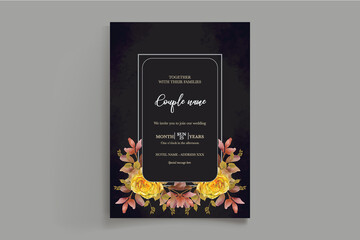 BRIDAL SHOWER FLORAL INVITATION TEMPLATE 