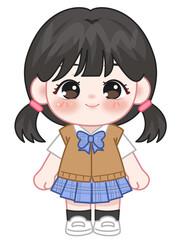 cute japanese uniform girl