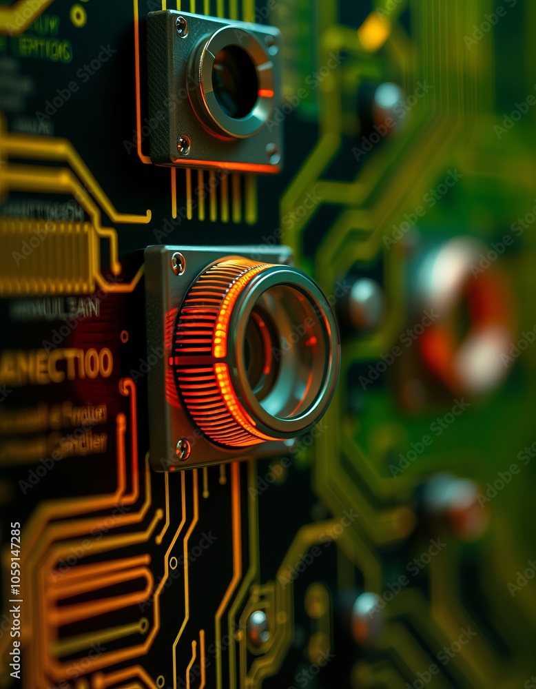 Poster advanced sensors closeup analysis focus on sensing technology;