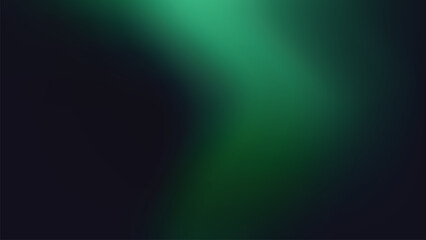 Glowing emerald green wave gradient isolated on a black backdrop background. Vector illustration