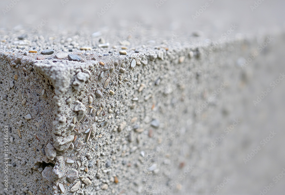 Poster close up of a piece of concrete with aggregate and texture the t