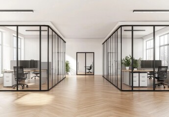 Fototapeta premium Modern Office Hallway.