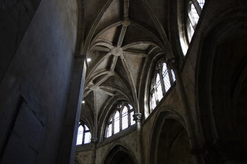 Naklejka premium La cathédrale Sainte Marie Majeure, surnommée Sé catedral, ville de Lisbonne, Portugal