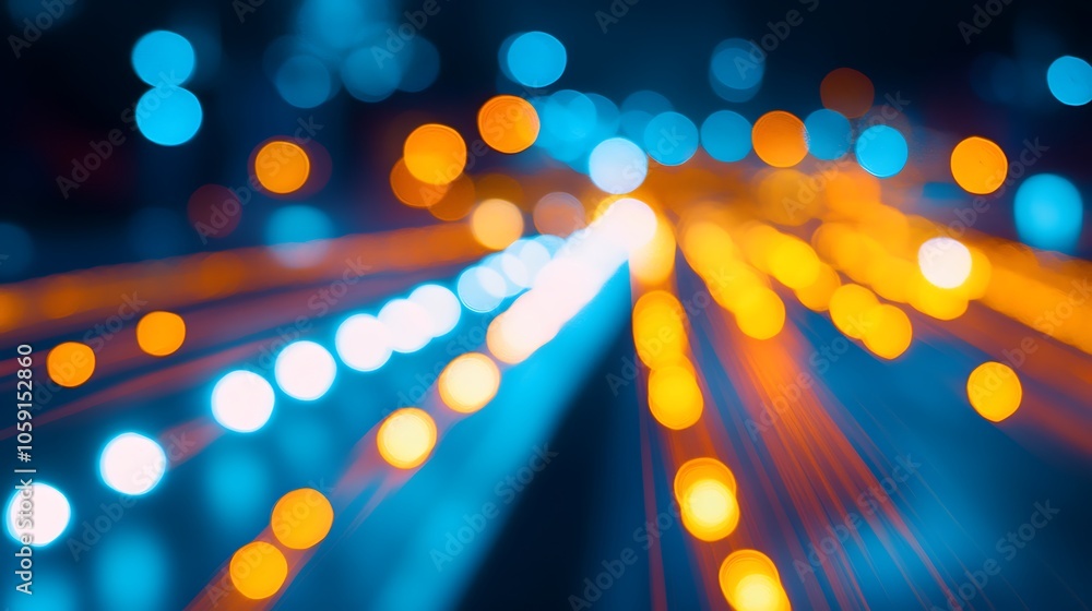 Poster abstract bokeh lights background light gradient background with room for typography