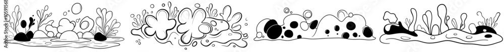 Poster this set of organic elements includes blob shapes, abstract amoebas, irregular liquid shapes, splodg