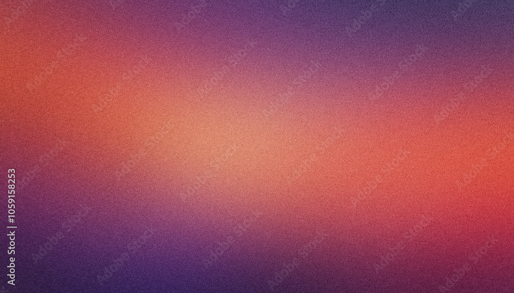 Poster creating a seamless blend of purple and orange with a grainy gradient, perfect for digital art proje