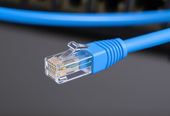 Network Cable A close up of a neatly coiled Ethernet cable ready