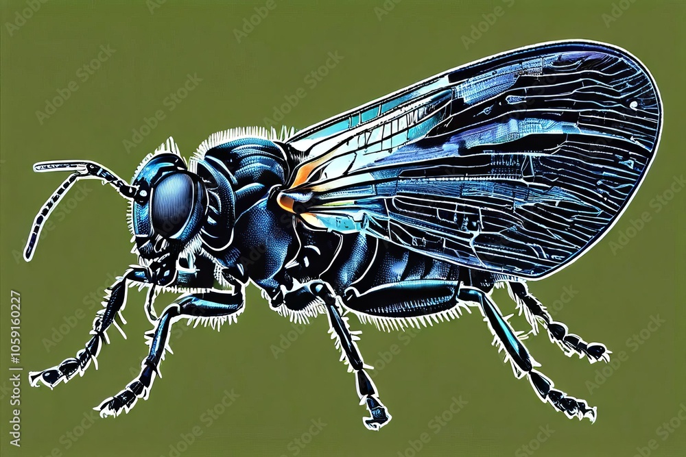 Poster insects body in ascii art asciitimizing asset utilization and li